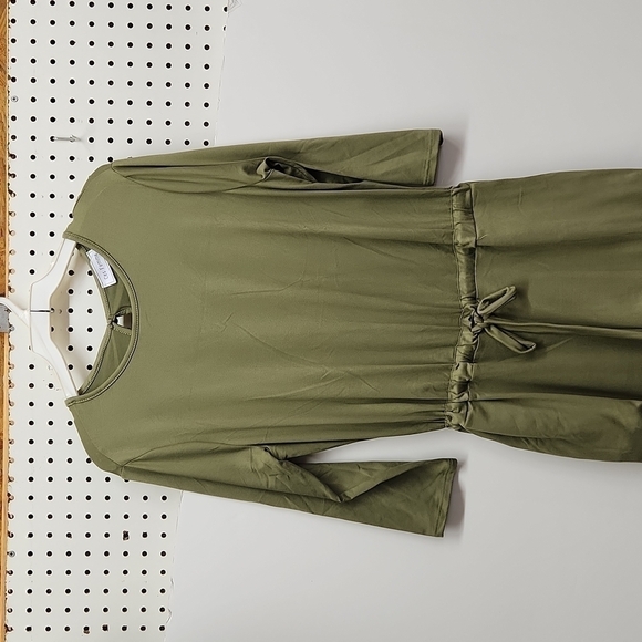 Ces Femme Lt Olive Green Jumpsuit NWOT - Picture 1 of 5